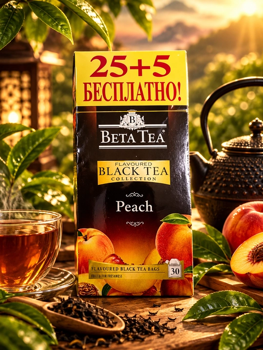 Qora choy Beta Peach, TB 25+5 * 2 g