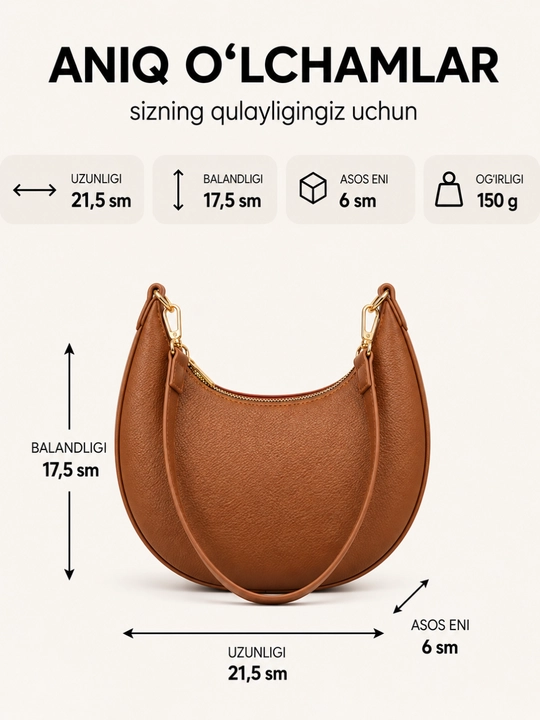Ayollar uchun baget sumka, yelkaga va krossbodi, kundalik, yengil, kardxolder sovg‘a bilan