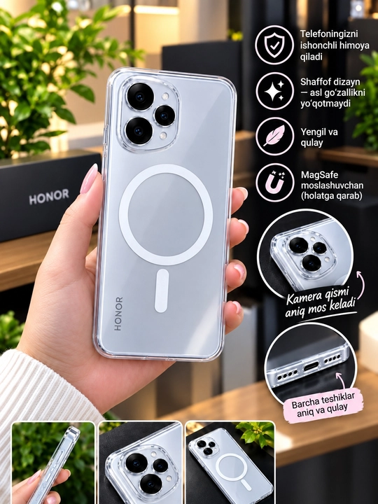 HONOR 400 uchun gilof shafof chexol sargaymaydigon - 