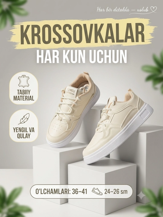 Ayollar uchun zamonaviy krossovkalar - 