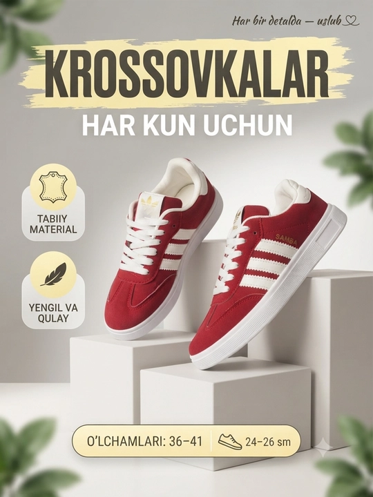 Ayollar uchun zamonaviy krossovkalar - 