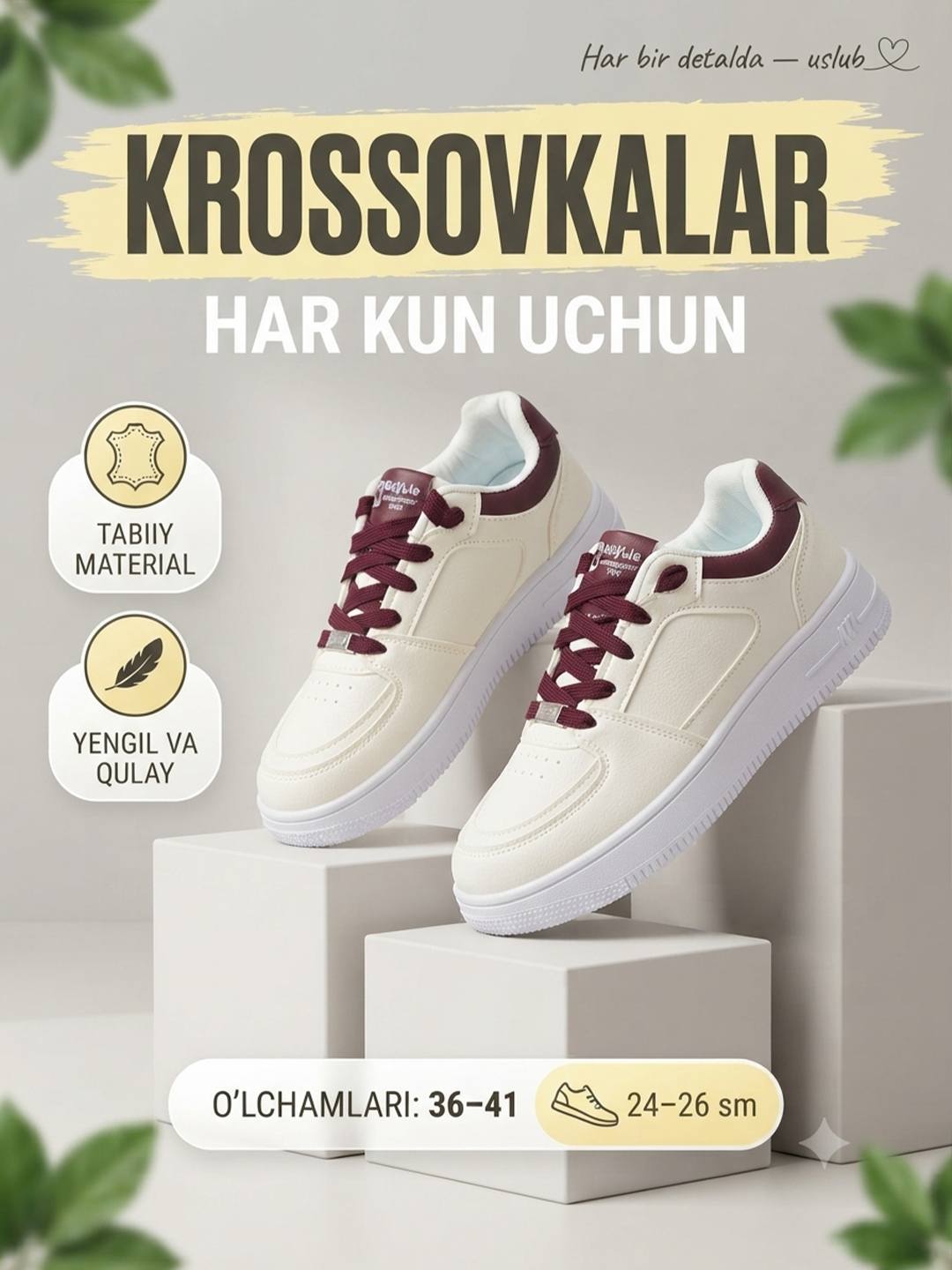 Ayollar uchun zamonaviy krossovkalar - 