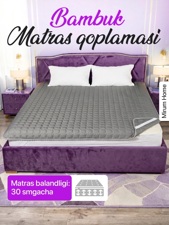 Bambuk matras uchun qoplama namatrasnik, matrasga chexol - 