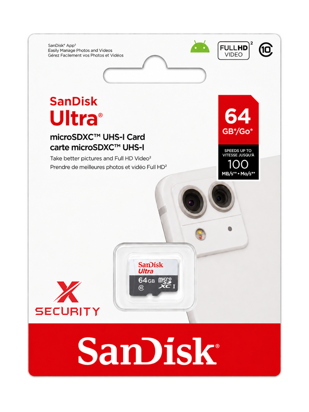 Карта памяти Sandisk 2.0, 32/64/128GB  10 класс для видеонаблюдения и видеорегистраторам
