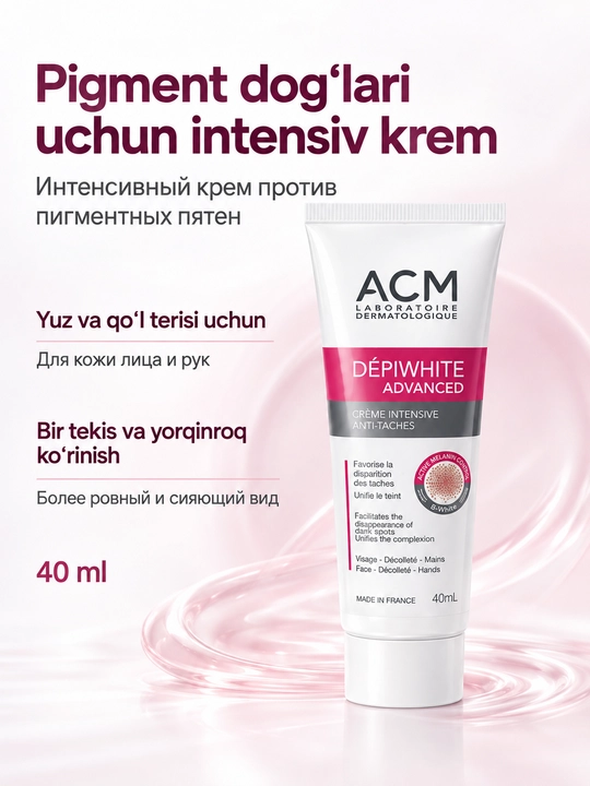 Крем ACM Dépiwhite Advanced от пигментных пятен для лица и рук, 40 мл - 