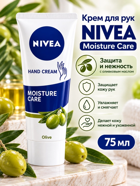 NIVEA Крем для рук увлажняющий, 75 мл - 