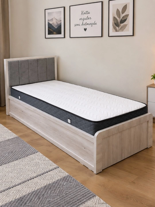 Zamonaviy bir kishilik krovat — 90×210 sm - 