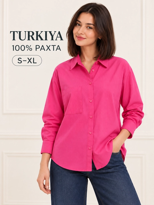 Rubashka ayollar, ko‘ylaklar, uzun yengli, ayollar rubashkasi, o‘lchamlari S-XL, Turkiya - 