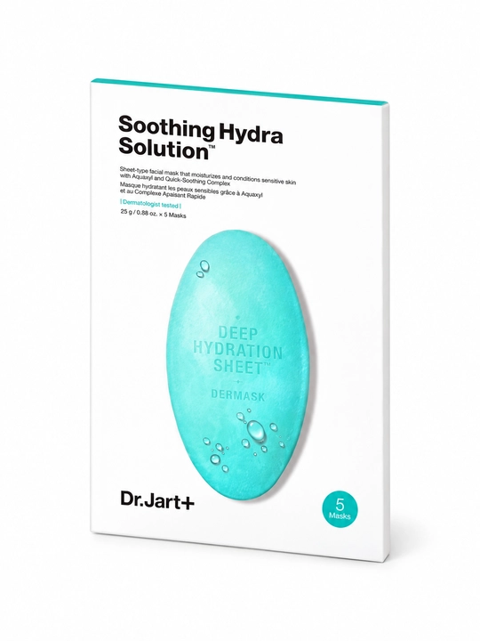 Dr.Jart+ Dermask Water Jet Soothing Hydra Solution yuz niqobi, namlantiruvchi, 5 dona - 