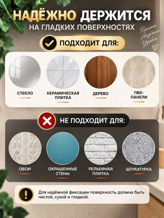 Настенный органайзер для ванной, с держателем фена, полкой
