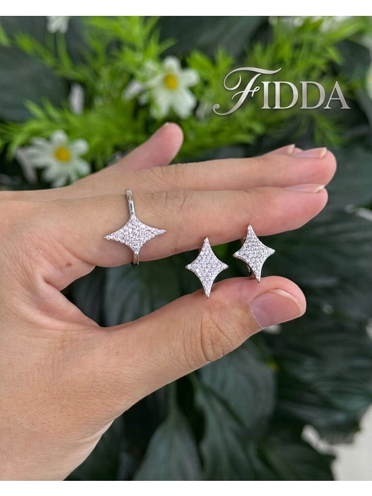 Женский комплект украшений FIDDA из серебра 925-й пробы с фианитами - 