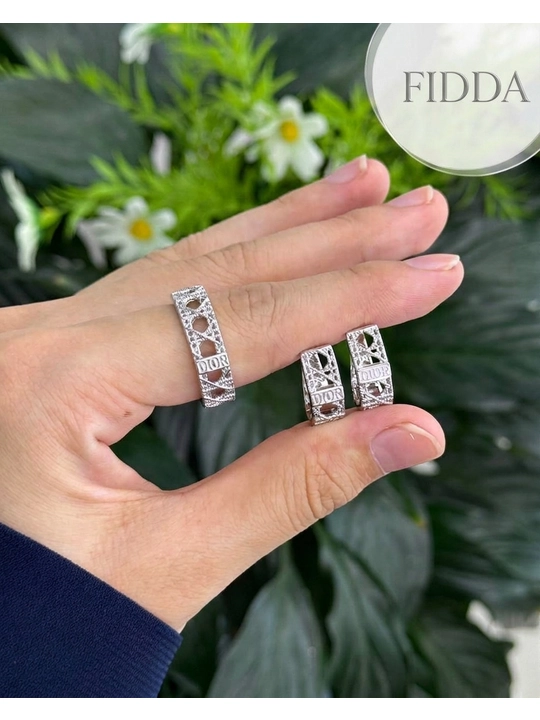 Женский комплект украшений FIDDA из серебра 925-й пробы с фианитами - 