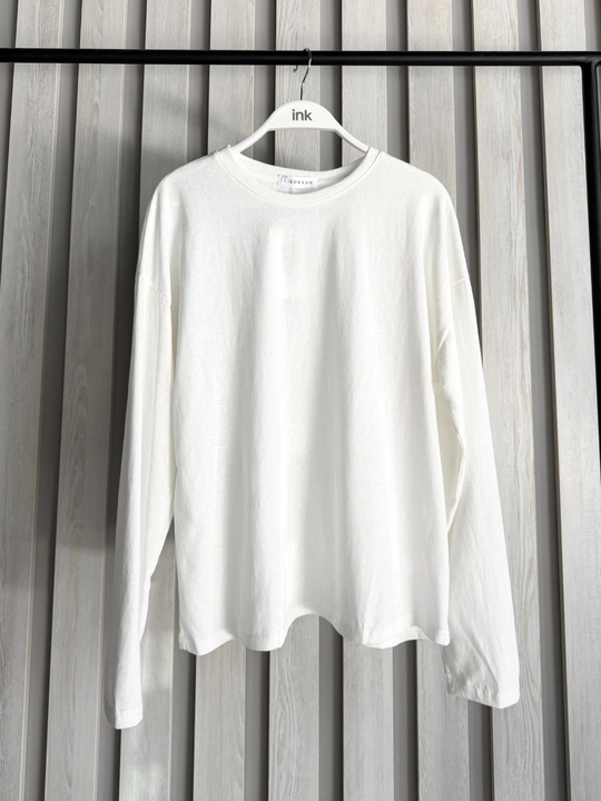 Ayollar uchun oversize longsliv, bir xil rangli, erkin bichim