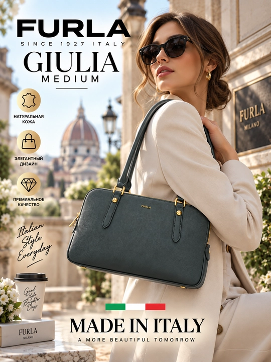 Furla Giulia Boston Bag M WB01871 — женская кожаная сумка