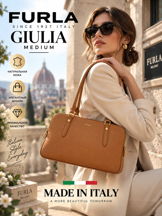 Furla Giulia Boston Bag M WB01871 — женская кожаная сумка