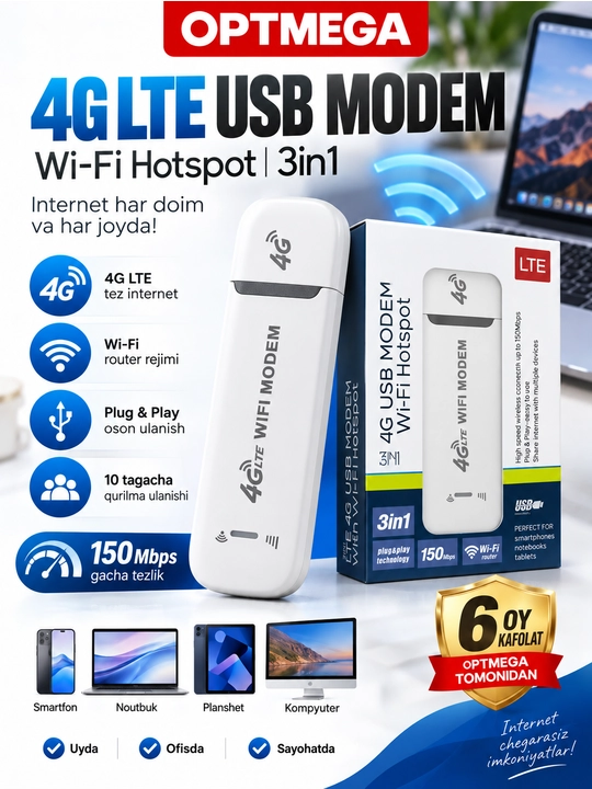 Карманный Wi-Fi, Wi-Fi роутер, роутер с SIM-картой, 4G LTE роутер - 