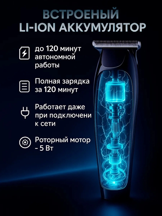 VGR Professional Soch va Soqol Olish Mashinkasi – Trimmer, Elektr Soch Kesish Mashinkasi