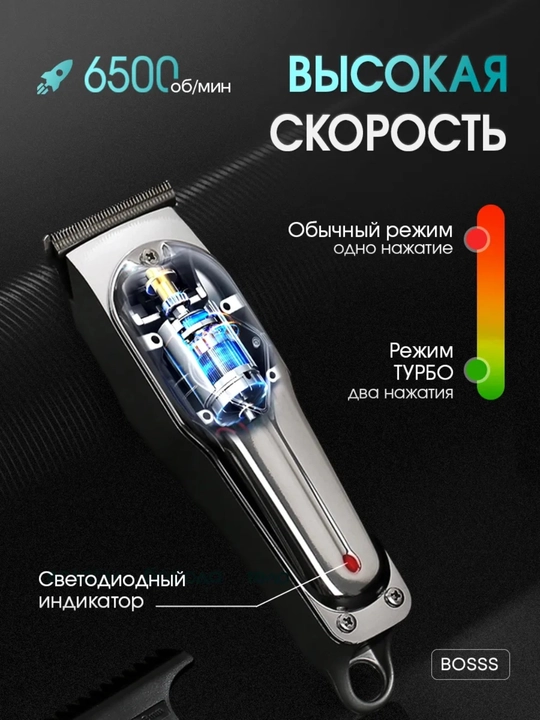 VGR Professional Soch va Soqol Olish Mashinkasi – Trimmer, Elektr Soch Kesish Mashinkasi
