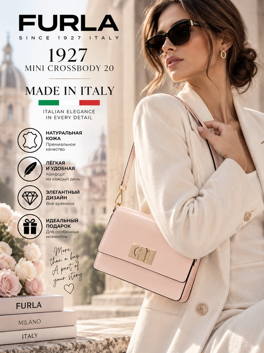 Furla 1927 Crossbody MINI 20 WB01995 — женская кожаная мини-сумка - 