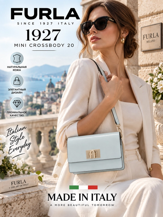 Furla 1927 Crossbody MINI 20 WB01995 — женская кожаная мини-сумка