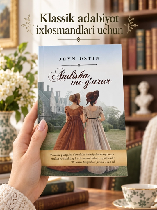 Jeyn Ostin «Andisha va g‘urur», o‘zbek tilidagi badiiy klassik roman