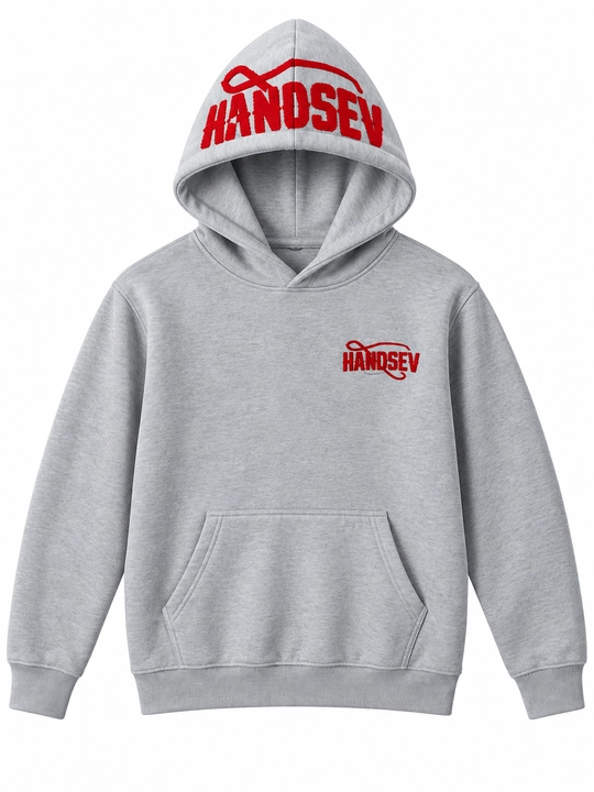 Худи для девочек — HANDSEV, серое - 