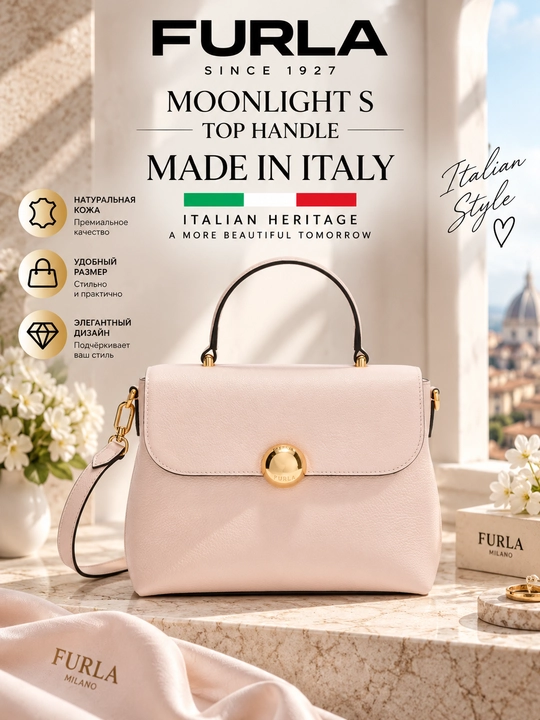 Furla Moonlight Top Handle S WB01882 — женская кожаная сумка