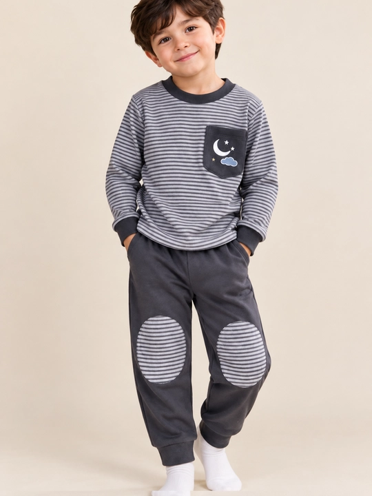 O‘g‘il bolalar va qizlar uchun pijama komplekti,uzun yengli kofta va shim,  110-140 razmer