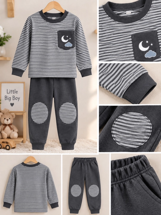 O‘g‘il bolalar va qizlar uchun pijama komplekti,uzun yengli kofta va shim,  110-140 razmer