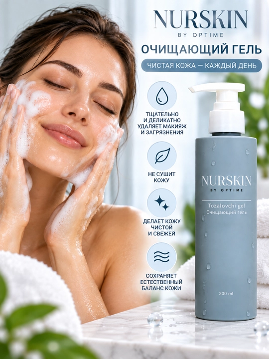 Очищающий гель NURSKIN,200 мл
