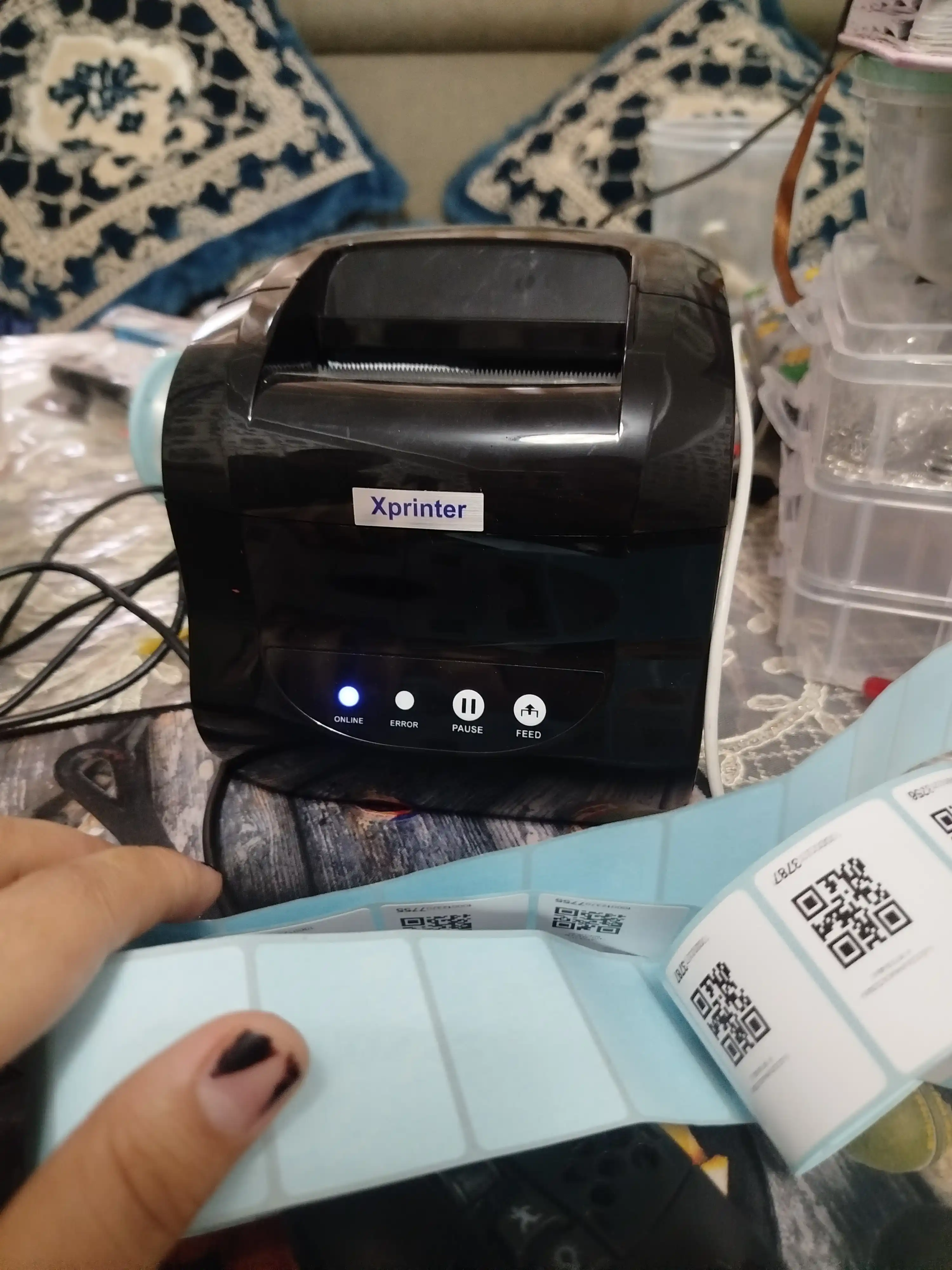Termal yorliq va cheklar printeri Xprinter XP-365B, 80 mm, 127 mm/s USB