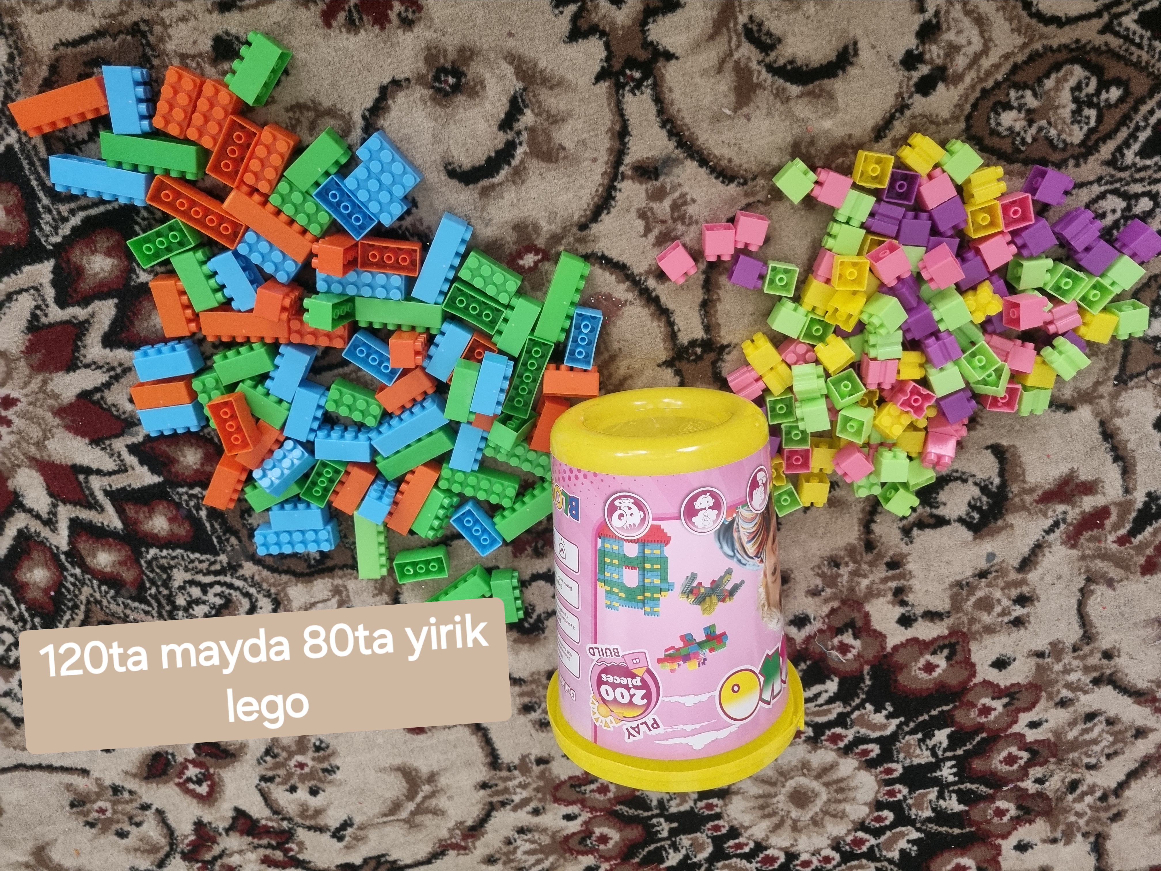 Конструктор для детей в ведрах, развивающая игра, конструктор Лего