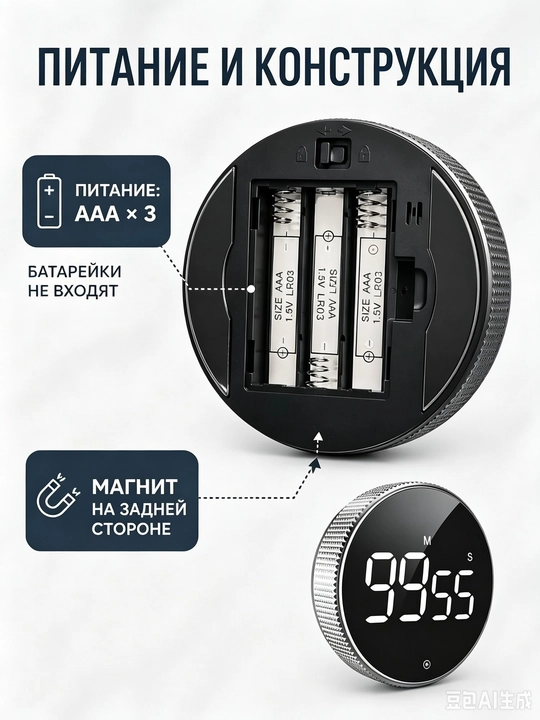 Oshxona, sport mashg‘ulotlari va uy uchun elektron svetodiodli taymer, TIMER