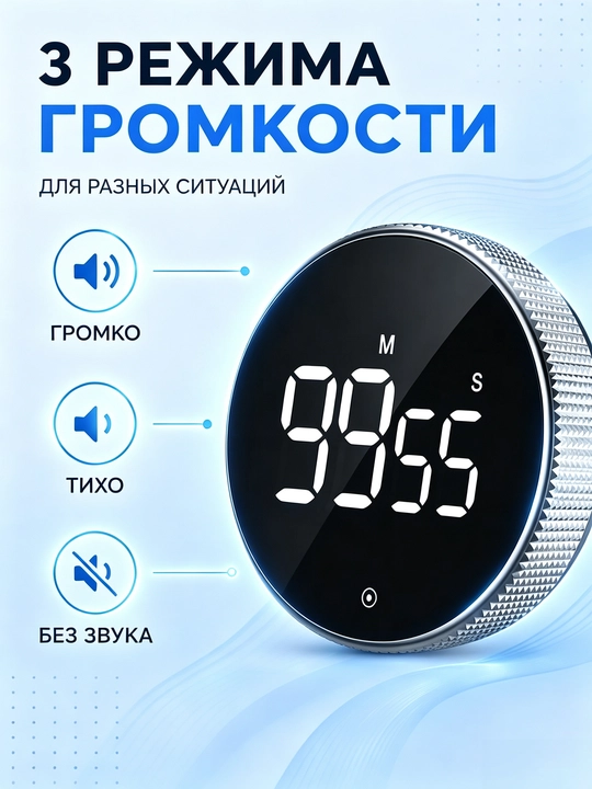 Oshxona, sport mashg‘ulotlari va uy uchun elektron svetodiodli taymer, TIMER