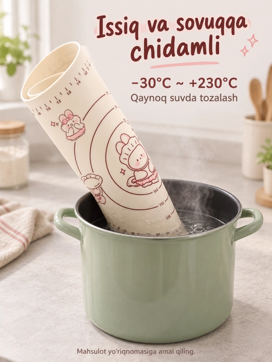 Утолщённый коврик из пищевого силикона, для теста, антибактериальный