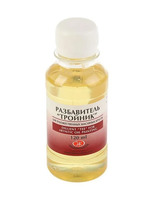120 ml, 3 in 1 Troynik razbavitel, Moyli oil boyoq uchun Nevskaya palitra lak akril guash