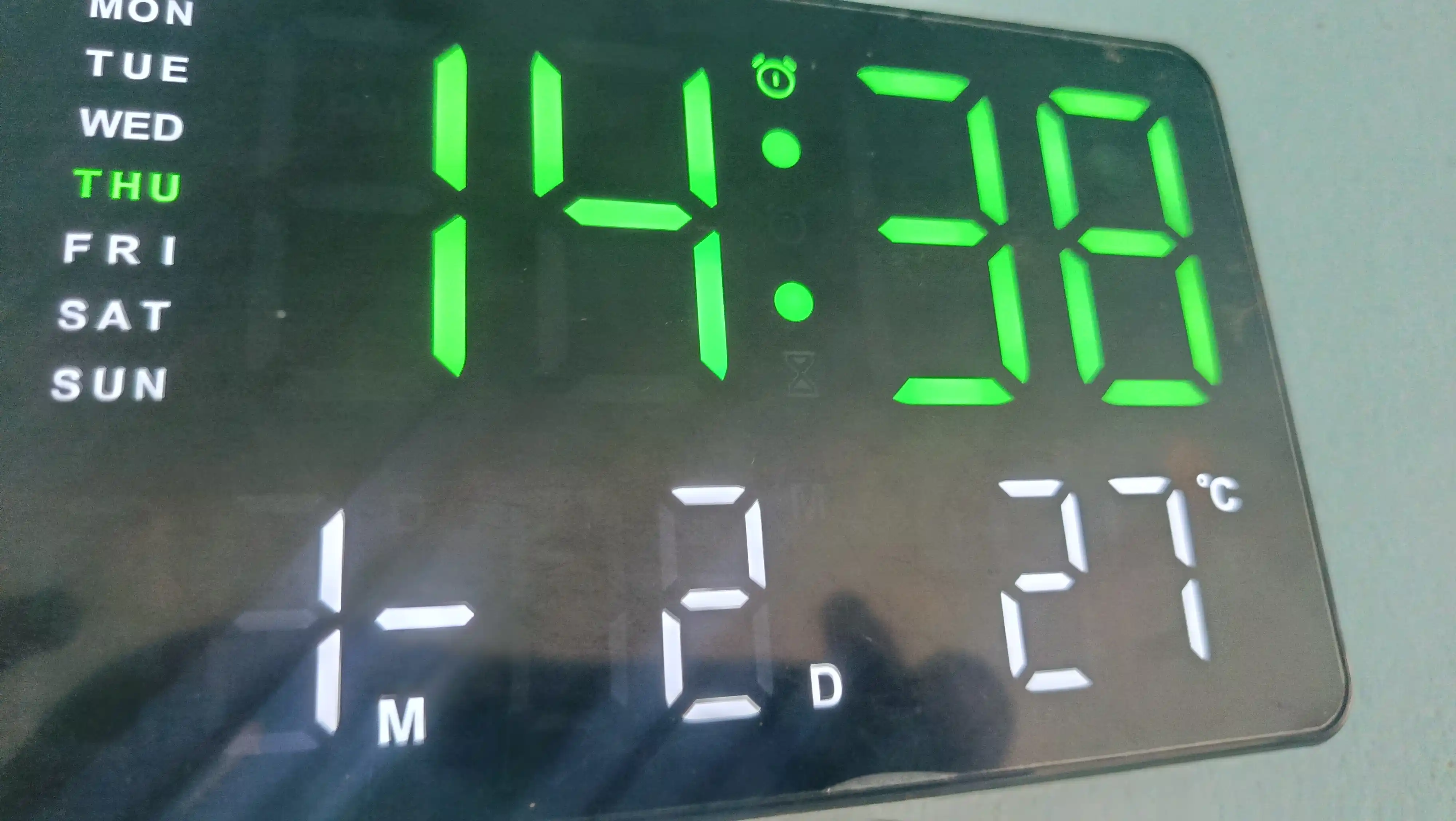 LED elektron stol soati budilnik, sana va temperatura