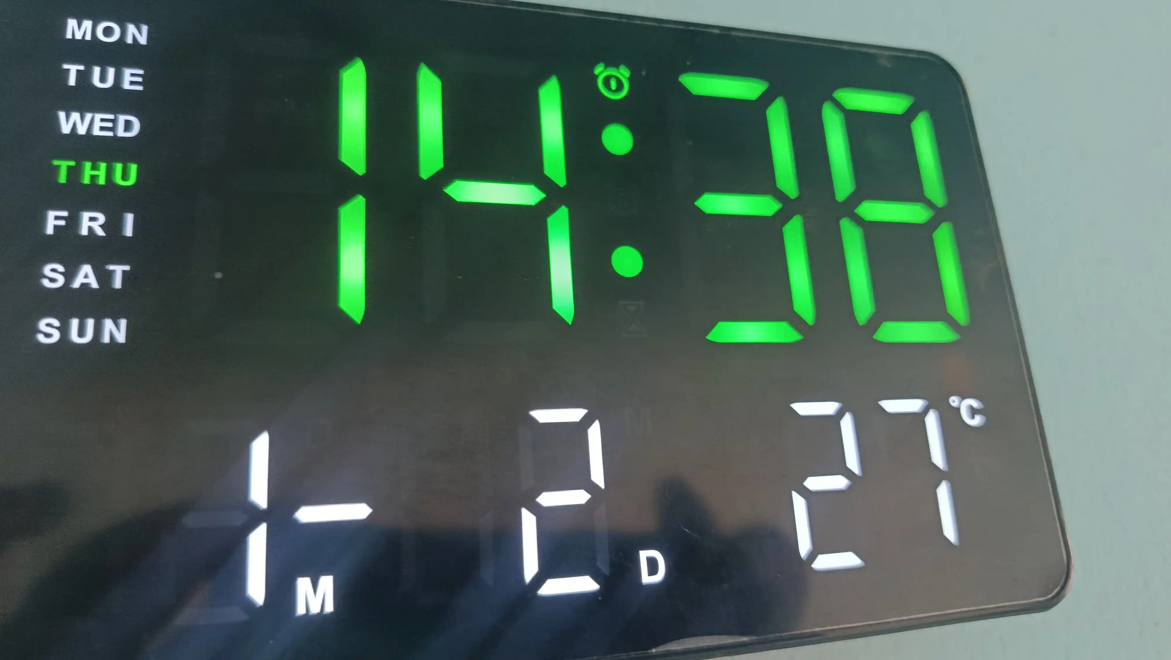 LED elektron stol soati budilnik, sana va temperatura