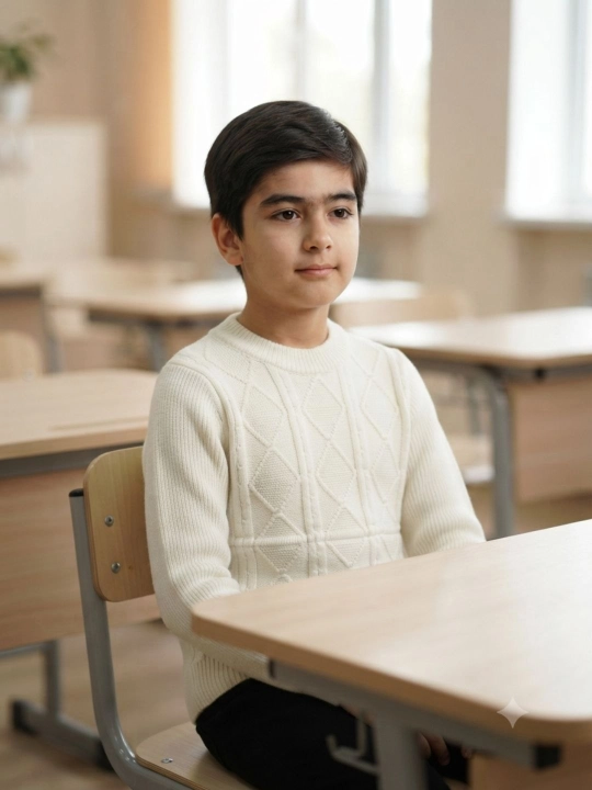 Белый свитер для мальчиков, 7–13 лет, детская одежда, повседневная и школьная
