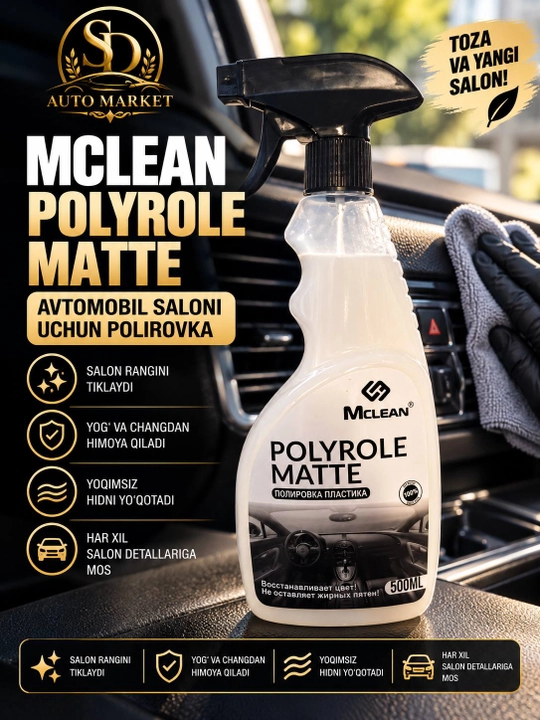 MCLEAN POLIROL MATTE avtomobil saloni uchun polirovka, 500 ml - 