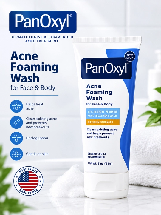 PanOxyl Acne Foaming Wash 10% — пенка для умывания и очищения кожи - 