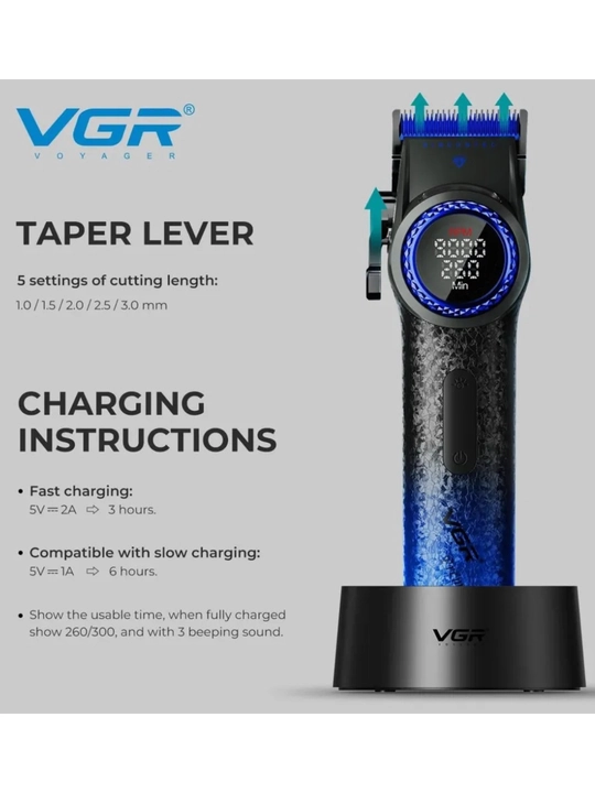 VGR 001 Professional Soch Kesish Mashinkasi – Soqol va Soch Uchun