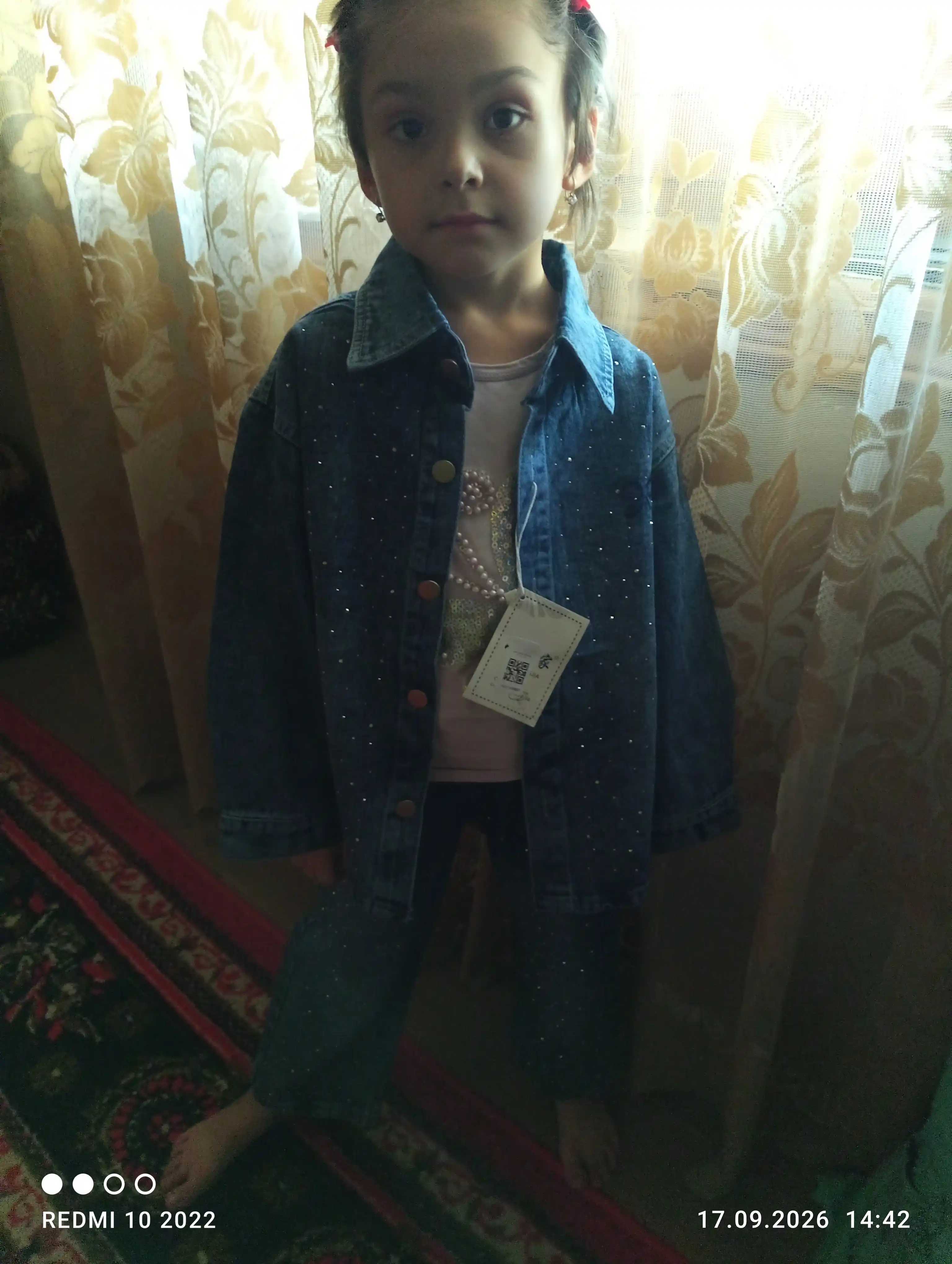 Qizlar uchun jinsi kiyim to‘plami, 2 ta buyum