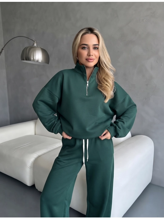 Женский спортивный костюм двойка, кофта и брюки - 