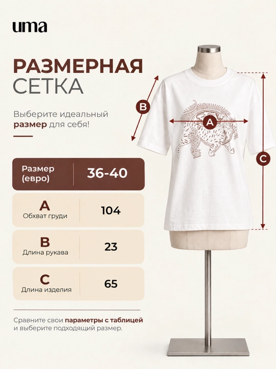 UMA ayollar uchun grafik art-printli Oversize futbolka