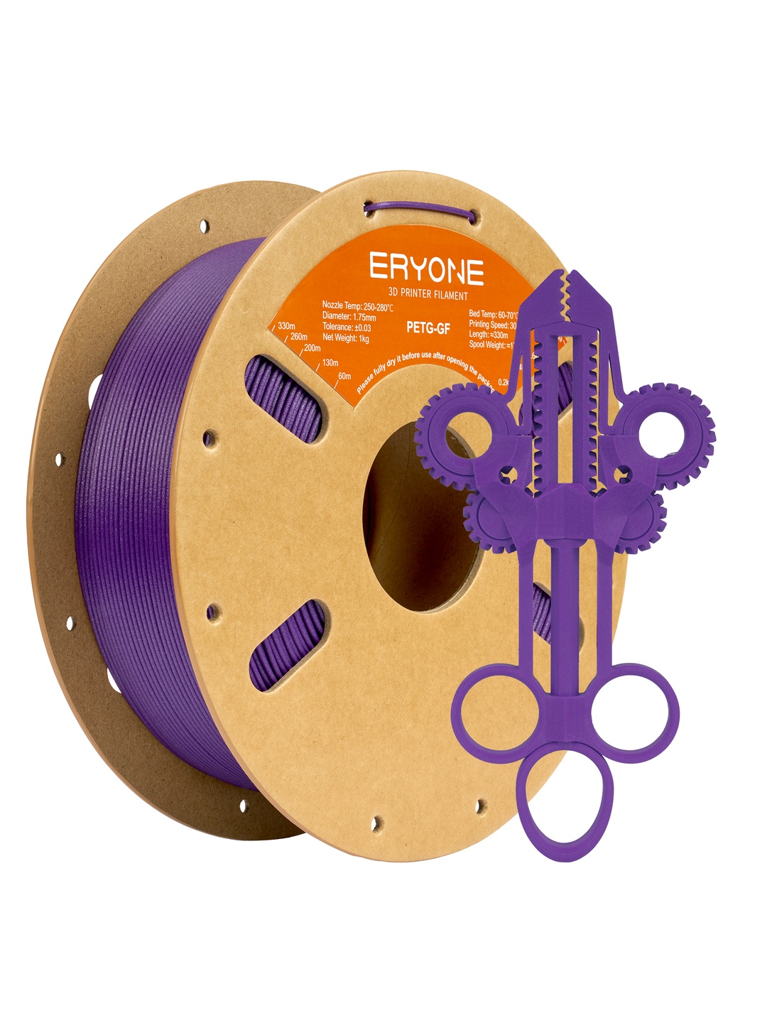ERYONE filament,Glass Fiber PETG plastik ip, 1,75 mm, 3D-printer uchun, 1 kg - 