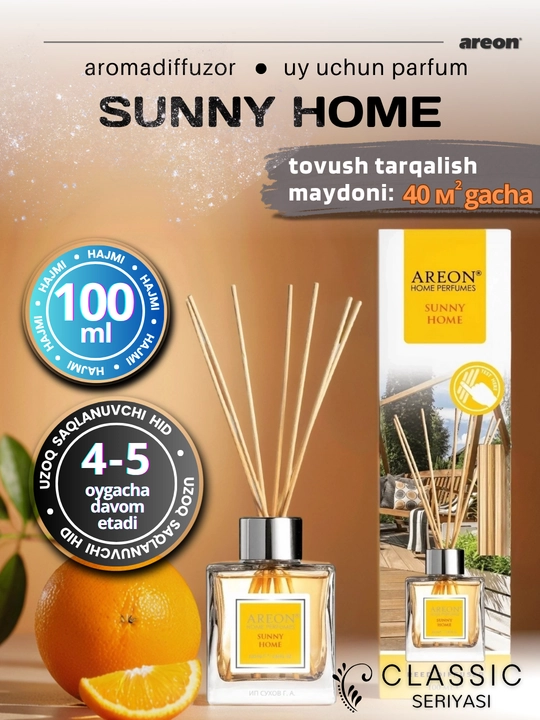Диффузор для дома Areon, ароматизатор для офиса, освежитель воздуха, 100 мл