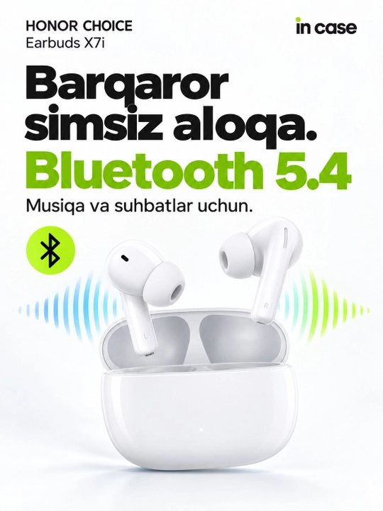 Simsiz quloqchin HONOR CHOICE Earbuds X7i, Bluetooth 5.4, oq