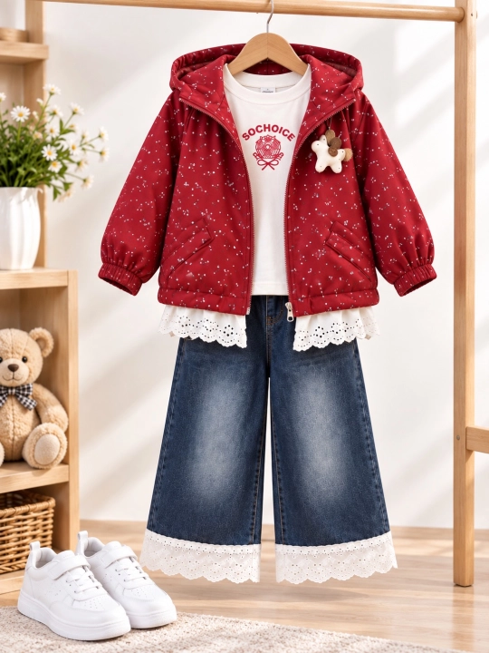 Трёхкомплектный набор одежды для девочки