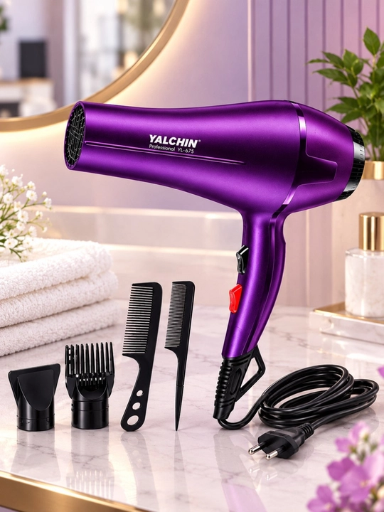 Professional soch feni, 5000W, nasadka va taroqlar to'plami bilan (5 in 1)